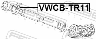 Bearing, propshaft centre bearing - VWCB-TR11 FEBEST