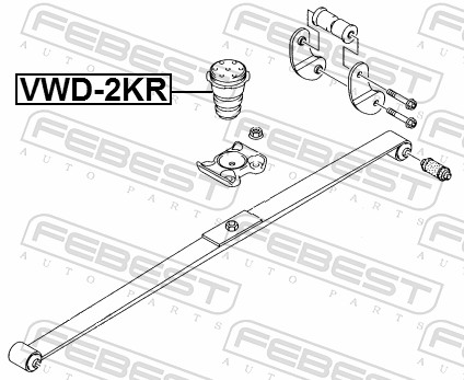 Leave Spring Stop, auxiliary spring - VWD-2KR FEBEST