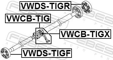 Joint, propshaft - VWDS-TIGF FEBEST