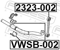 Опора, стабилизатор - VWSB-002 FEBEST