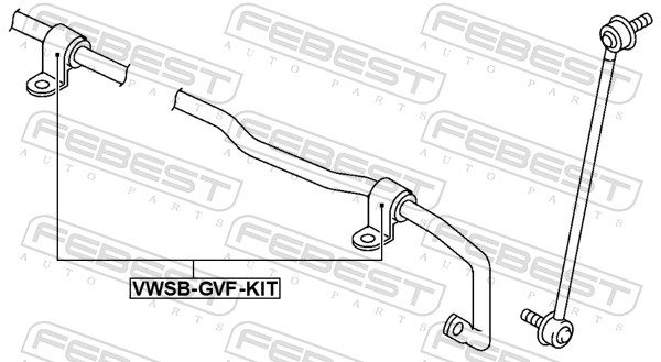 Bracket, stabilizer mounting - VWSB-GVF-KIT FEBEST