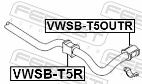 Stabiliser Mounting - VWSB-T5R FEBEST