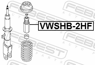 Protective Cap/Bellow, shock absorber - VWSHB-2HF FEBEST