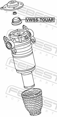 Top Strut Mounting - VWSS-TOUAR FEBEST