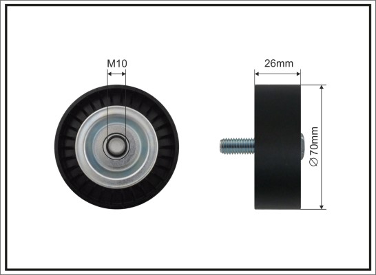 Deflection/Guide Pulley, V-ribbed belt - 01-11 CAFFARO