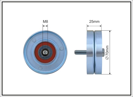 Deflection/Guide Pulley, V-ribbed belt - 01-14 CAFFARO