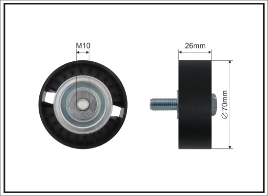 Deflection/Guide Pulley, V-ribbed belt - 01-38 SC CAFFARO