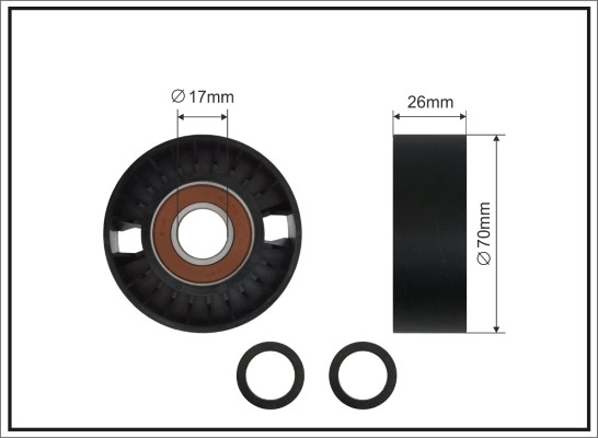Tensioner Pulley, V-ribbed belt - 01-85 SC CAFFARO