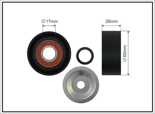 Tensioner Pulley, V-ribbed belt - 03-94 CAFFARO