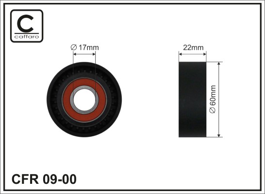 Rullo tenditore, Cinghia Poly-V - 09-00 CAFFARO