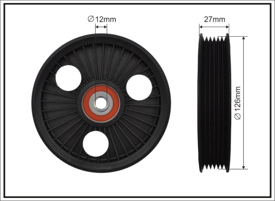 Deflection/Guide Pulley, V-ribbed belt - 105-00 CAFFARO