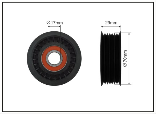 Tensioner Pulley, V-ribbed belt - 108-00 CAFFARO