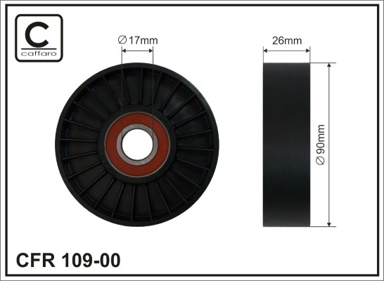 Rullo tenditore, Cinghia Poly-V - 109-00 CAFFARO