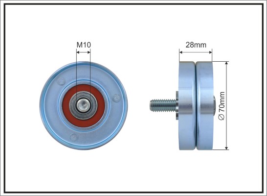 Deflection/Guide Pulley, V-ribbed belt - 11-60 CAFFARO
