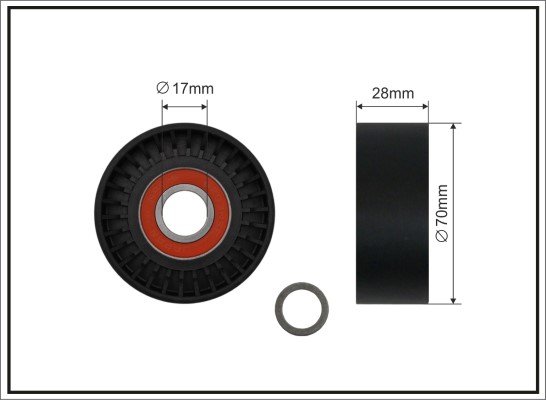 Deflection/Guide Pulley, V-ribbed belt - 11-92 CAFFARO