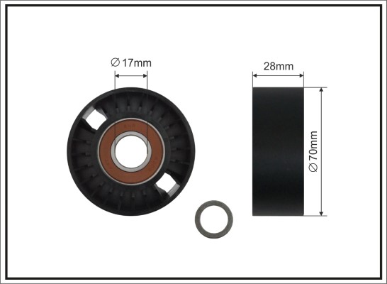 Tensioner Pulley, V-ribbed belt - 11-95 SC CAFFARO