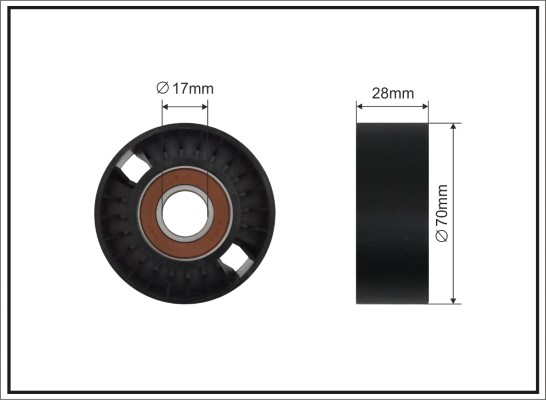 Tensioner Pulley, V-ribbed belt - 11-99 SC CAFFARO