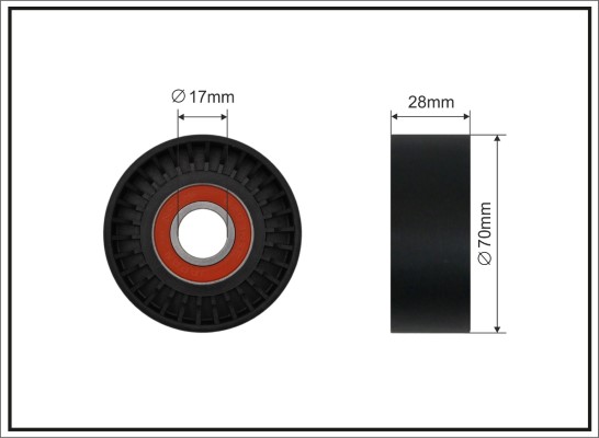 Tensioner Pulley, V-ribbed belt - 11-99 CAFFARO