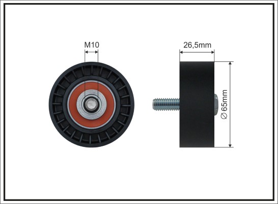 Tensioner Pulley, V-ribbed belt - 13-95 CAFFARO