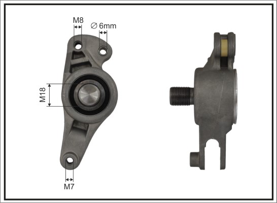 Tensioner Pulley, V-ribbed belt - 01-87 CAFFARO