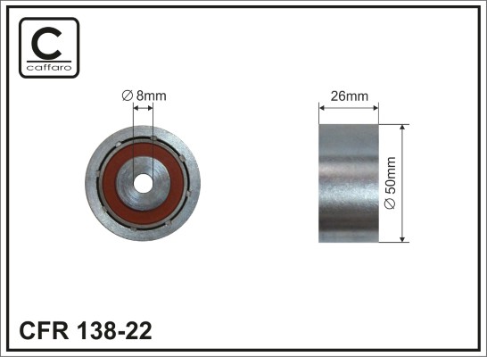 Deflection/Guide Pulley, V-ribbed belt - 138-22 CAFFARO