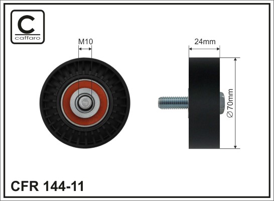 Galoppino/Guidacinghia, Cinghia Poly-V - 144-11 CAFFARO