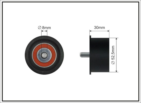 Deflection/Guide Pulley, timing belt - 154-49 CAFFARO