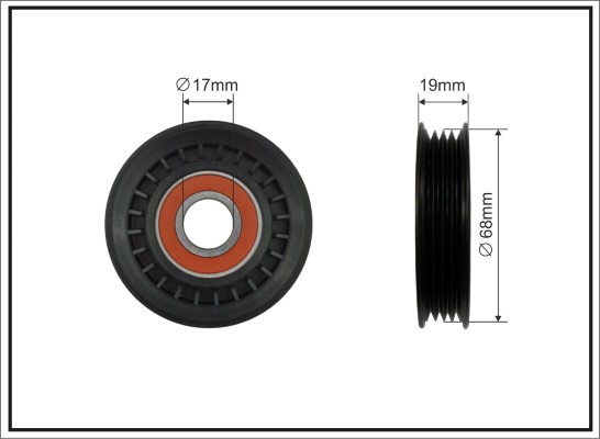 Deflection/Guide Pulley, V-ribbed belt - 158-00 CAFFARO