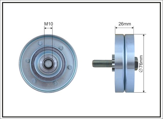 Deflection/Guide Pulley, V-ribbed belt - 166-37 CAFFARO