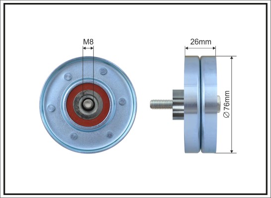 Deflection/Guide Pulley, V-ribbed belt - 167-54 CAFFARO