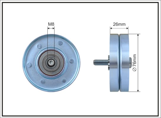 Deflection/Guide Pulley, V-ribbed belt - 168-14 CAFFARO