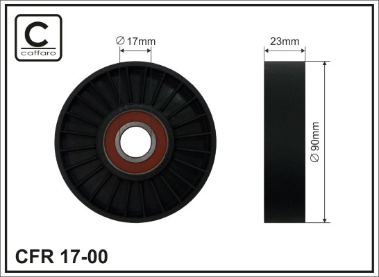 Rullo tenditore, Cinghia Poly-V - 17-00 CAFFARO