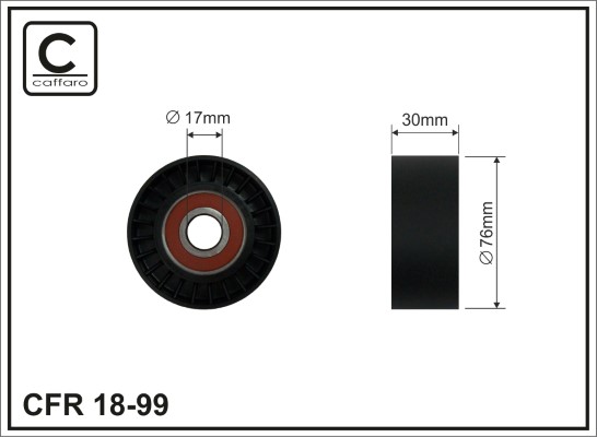Galoppino/Guidacinghia, Cinghia Poly-V - 18-99 CAFFARO