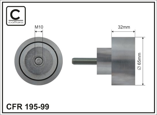 Deflection/Guide Pulley, V-ribbed belt - 195-99 CAFFARO