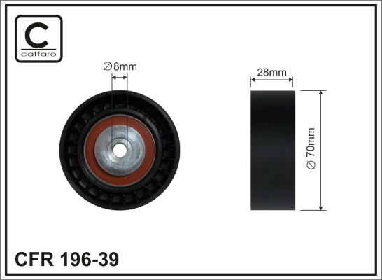 Deflection/Guide Pulley, V-ribbed belt - 196-39 CAFFARO