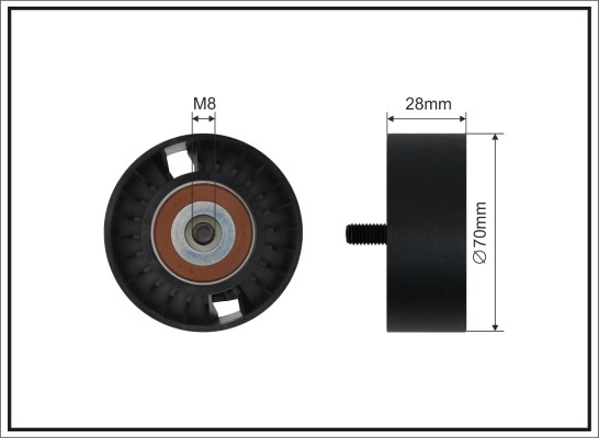 Tensioner Pulley, V-ribbed belt - 199-97 SC CAFFARO