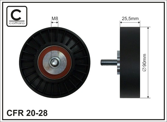 Galoppino/Guidacinghia, Cinghia Poly-V - 20-28 CAFFARO