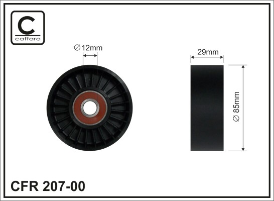 Galoppino/Guidacinghia, Cinghia Poly-V - 207-00 CAFFARO