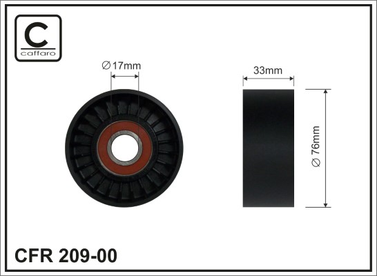 Galoppino/Guidacinghia, Cinghia Poly-V - 209-00 CAFFARO