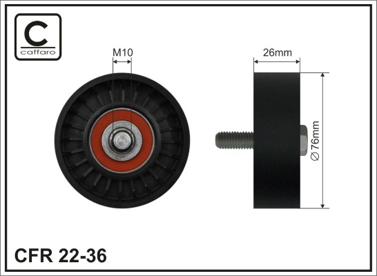Galoppino/Guidacinghia, Cinghia Poly-V - 22-36 CAFFARO