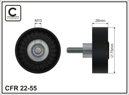 Galoppino/Guidacinghia, Cinghia Poly-V - 22-55 CAFFARO