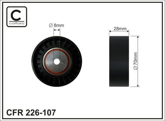 Galoppino/Guidacinghia, Cinghia Poly-V - 226-107 CAFFARO
