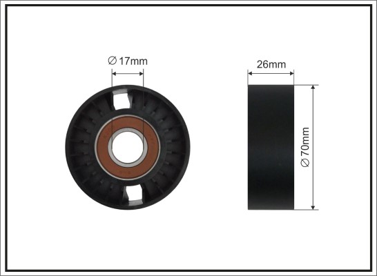 Tensioner Pulley, V-ribbed belt - 232-00 SC CAFFARO