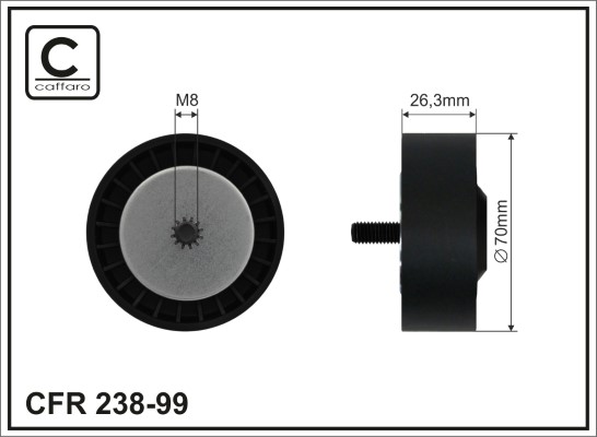 Galoppino/Guidacinghia, Cinghia Poly-V - 238-99 CAFFARO