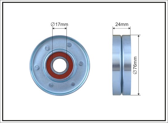 Tensioner Pulley, V-ribbed belt - 240-00 CAFFARO