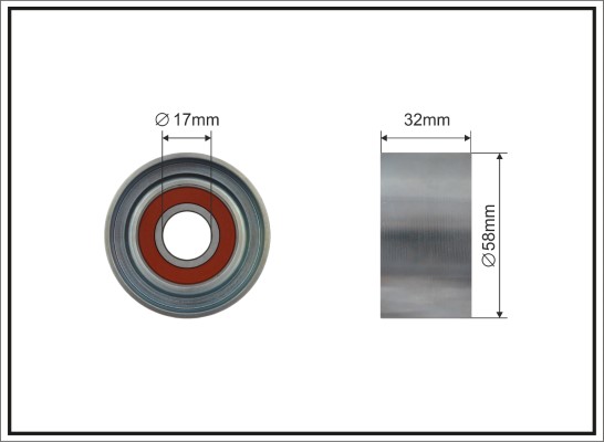 Rullo tenditore, Cinghia dentata - 244-101 CAFFARO