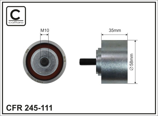 Deflection/Guide Pulley, timing belt - 245-111 CAFFARO