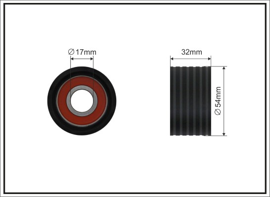 Deflection/Guide Pulley, timing belt - 25-99 CAFFARO