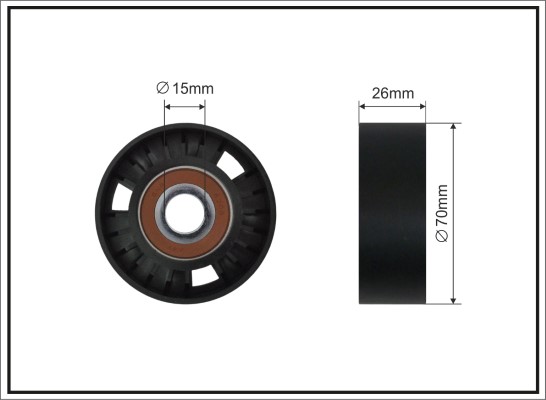 Tensioner Pulley, V-ribbed belt - 254-00 SC CAFFARO