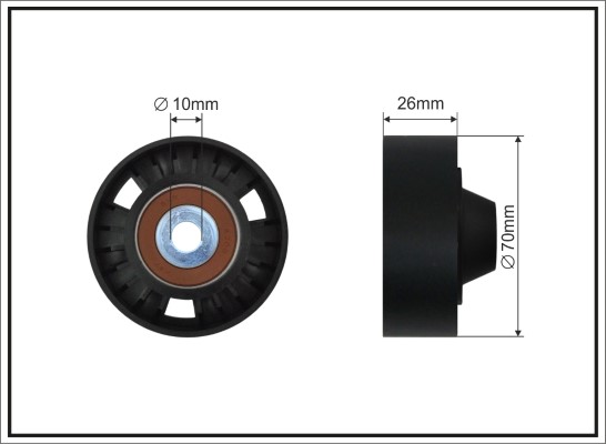 Deflection/Guide Pulley, V-ribbed belt - 262-26 SC CAFFARO